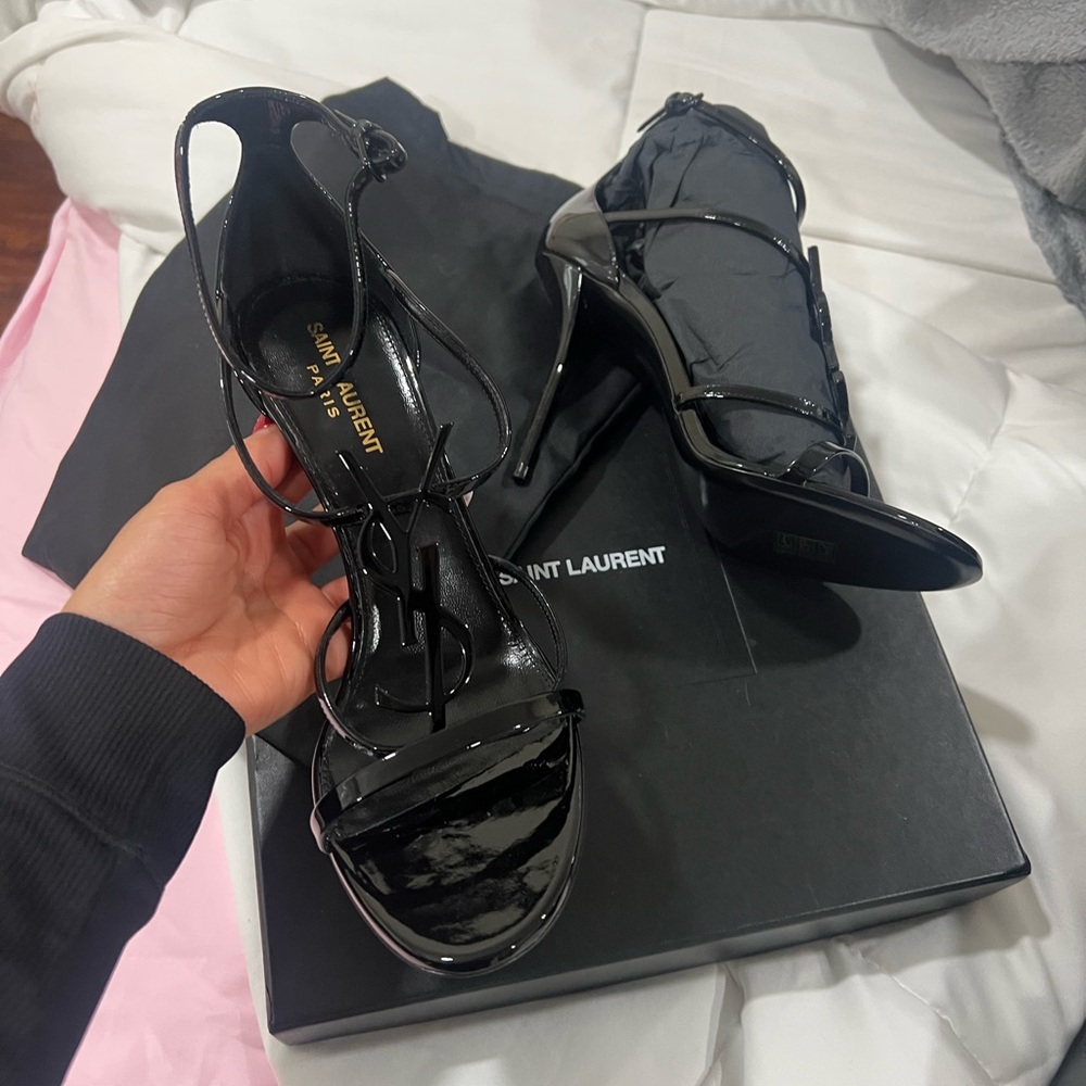 Saint Laurent Glossy Black Heels